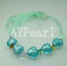 Discount crystal and colored glaze necklace