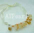 pearl and citrine necklace