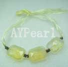 citrine and lemon stone necklace under $ 10