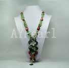 Discount serpentine jade and shell necklace