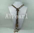 Discount pearl crystal and shell necklace