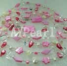pearl crystal and shell necklace under $ 20