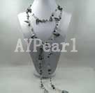 pearl crsytal and shell necklace under $ 20