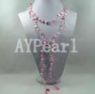 pearl crystal and shell necklace under $ 20