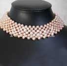 4-5mm pink pearl necklace