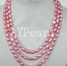 7-8mm 3-strands dyed pearl necklace