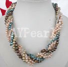 Discount multi color pearl necklace