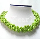 pearl and peridot necklace
