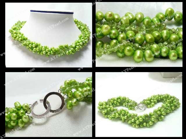 pearl olivine necklace 
