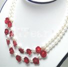pearl and coral necklace under $ 20