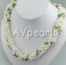 Discount pearl and aventurine necklace