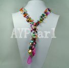 multi color shell necklace under $ 20