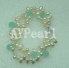 brazalete de perlas de cristal