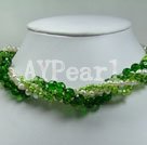 colar de pérolas de cristal