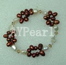 Handmade Austria crystal pearl bracelet