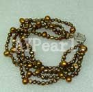 coffee pearl bracelet under $ 15