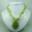 lemon jade and dyed pearl necklace under $14