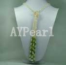 pearl and peridot necklace