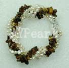 Discount pearl and tiger's eye bracelet