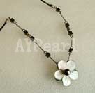 black lip shell flower necklace