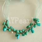pearl and turquoise necklace under $ 8
