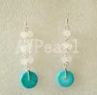 Discount turquoise and rose quartz earrings