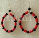 Discount coral and garnet earrings
