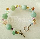 aquamarine chips and crystal bracelet