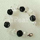 black crystal and jade bracelet