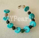 ágata indio y turquesa collar