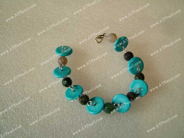 Handmade Indian agate turquoise necklace
