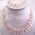biwa pearl and coral sets