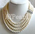 7-8mm white pearl necklace