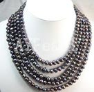 7-8mm black pearl necklace