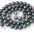 9-10mm black pearl beaded necklace