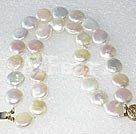 10-11mm coin pearl bracelet