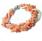 pearl and coral bracelet Under $ 10