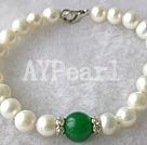 pearl and aventurine bracelet