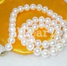 8-9mm hvid perle beaded halskæde