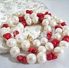 pearl and coral necklace