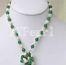 Discount pearl and aventurine necklace