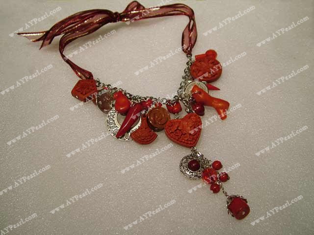 Handmade coral necklace