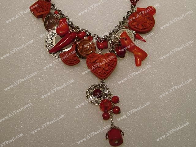 Handmade coral necklace