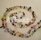 multi color pearl necklace under $ 8
