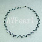 5-6mm black pearl necklace