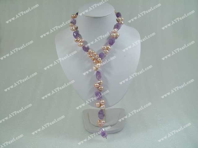pearl and amethyst necklace