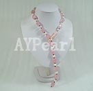 Discount pearl and rose quartz necklace