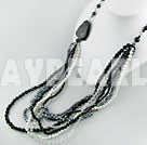 pearl crystal necklace