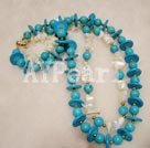 turkoois en shell ketting