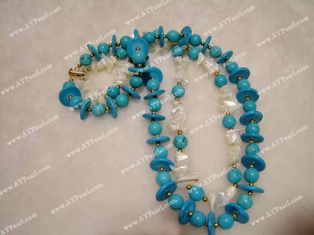 turquoise and shell necklace
